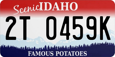 ID license plate 2T0459K