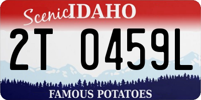ID license plate 2T0459L