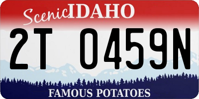 ID license plate 2T0459N