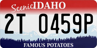 ID license plate 2T0459P