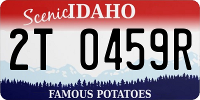ID license plate 2T0459R