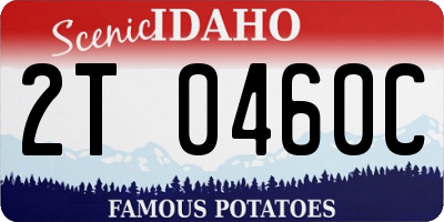 ID license plate 2T0460C