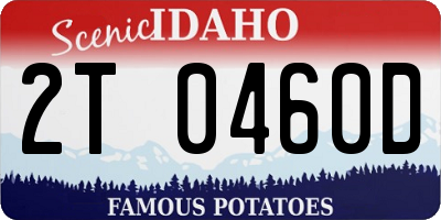 ID license plate 2T0460D