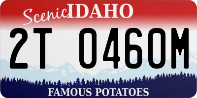 ID license plate 2T0460M