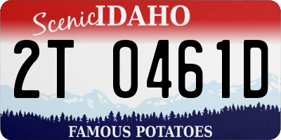 ID license plate 2T0461D