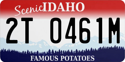 ID license plate 2T0461M