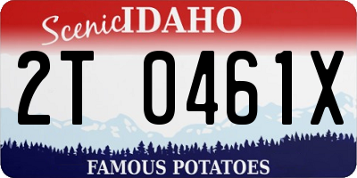 ID license plate 2T0461X