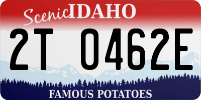 ID license plate 2T0462E