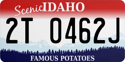 ID license plate 2T0462J