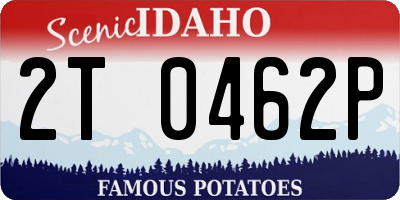 ID license plate 2T0462P