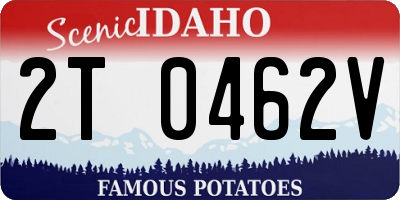 ID license plate 2T0462V