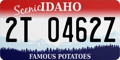 ID license plate 2T0462Z