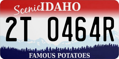 ID license plate 2T0464R