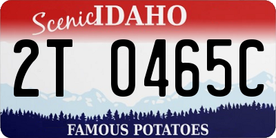 ID license plate 2T0465C