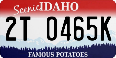 ID license plate 2T0465K