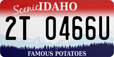 ID license plate 2T0466U