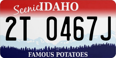 ID license plate 2T0467J