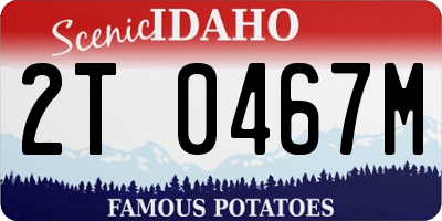 ID license plate 2T0467M