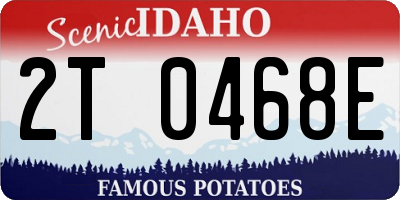 ID license plate 2T0468E