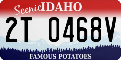 ID license plate 2T0468V