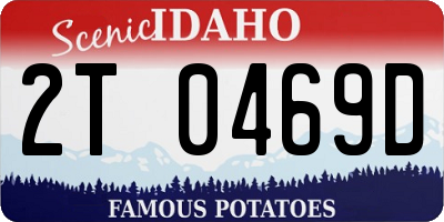 ID license plate 2T0469D