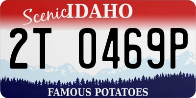 ID license plate 2T0469P
