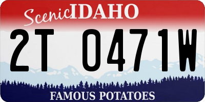 ID license plate 2T0471W
