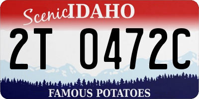 ID license plate 2T0472C
