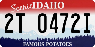 ID license plate 2T0472I