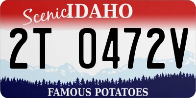 ID license plate 2T0472V