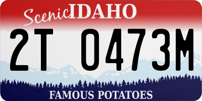ID license plate 2T0473M