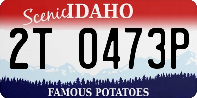 ID license plate 2T0473P