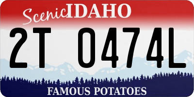 ID license plate 2T0474L