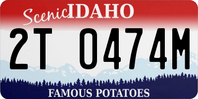 ID license plate 2T0474M