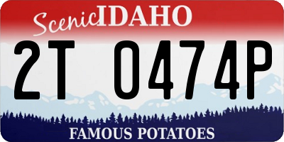 ID license plate 2T0474P