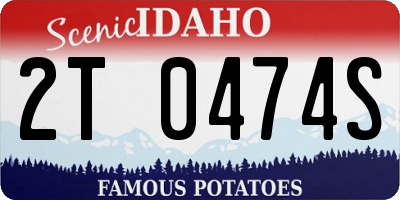 ID license plate 2T0474S