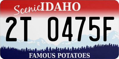 ID license plate 2T0475F