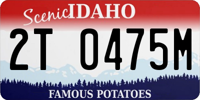 ID license plate 2T0475M