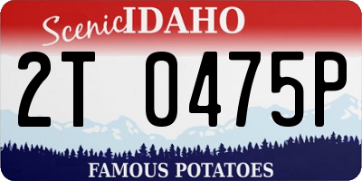 ID license plate 2T0475P