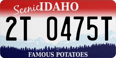ID license plate 2T0475T