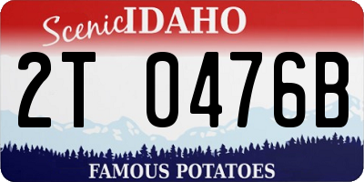 ID license plate 2T0476B