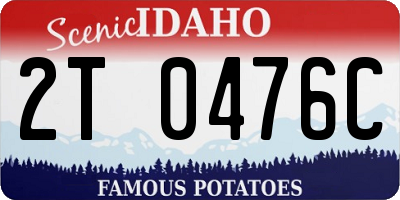 ID license plate 2T0476C