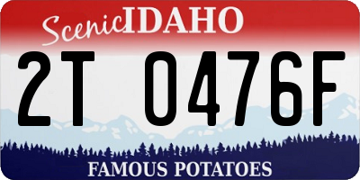 ID license plate 2T0476F
