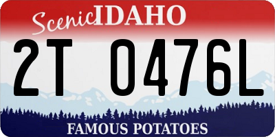 ID license plate 2T0476L