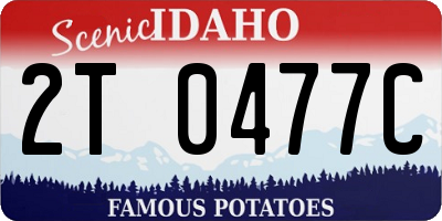 ID license plate 2T0477C