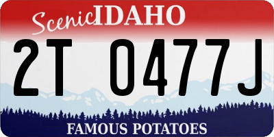 ID license plate 2T0477J