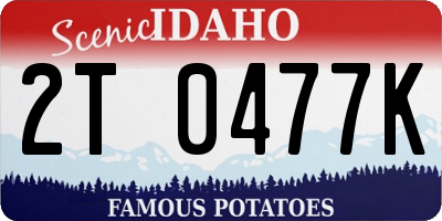 ID license plate 2T0477K