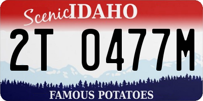 ID license plate 2T0477M