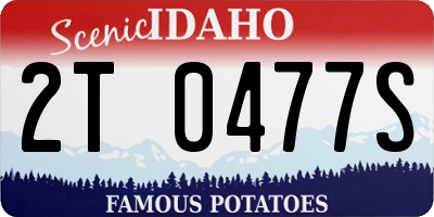 ID license plate 2T0477S
