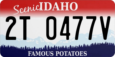 ID license plate 2T0477V